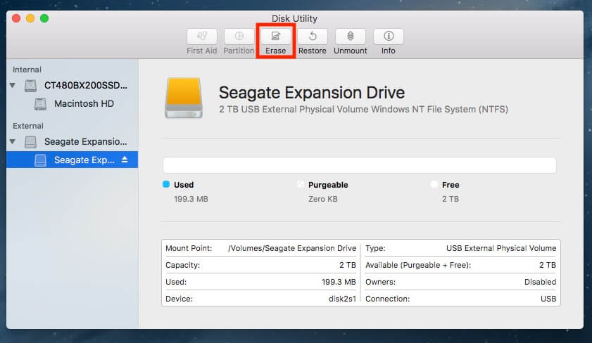 seagate formatted for mac pop up on pc