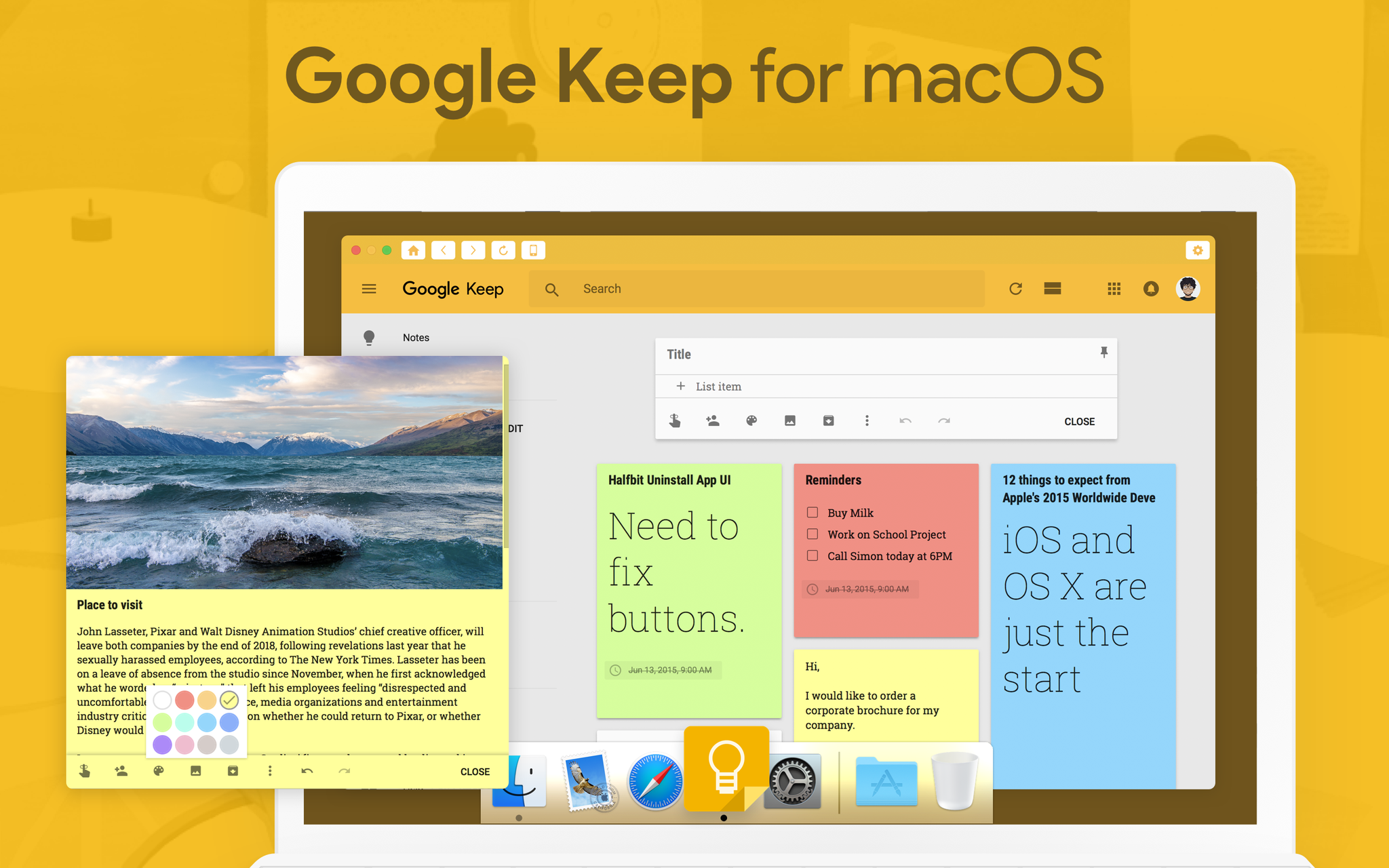 google notes app for mac